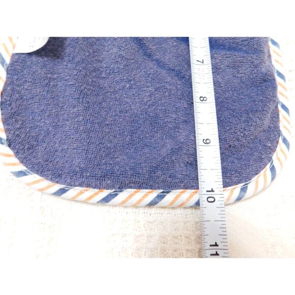Vintage L'amour Baby Bib Navy Blue Red White Blue Piping Child Collectible - Picture 7 of 8